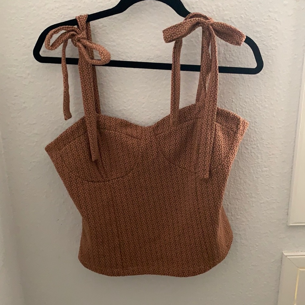 Free People Sunflower Shoulder Tie Top